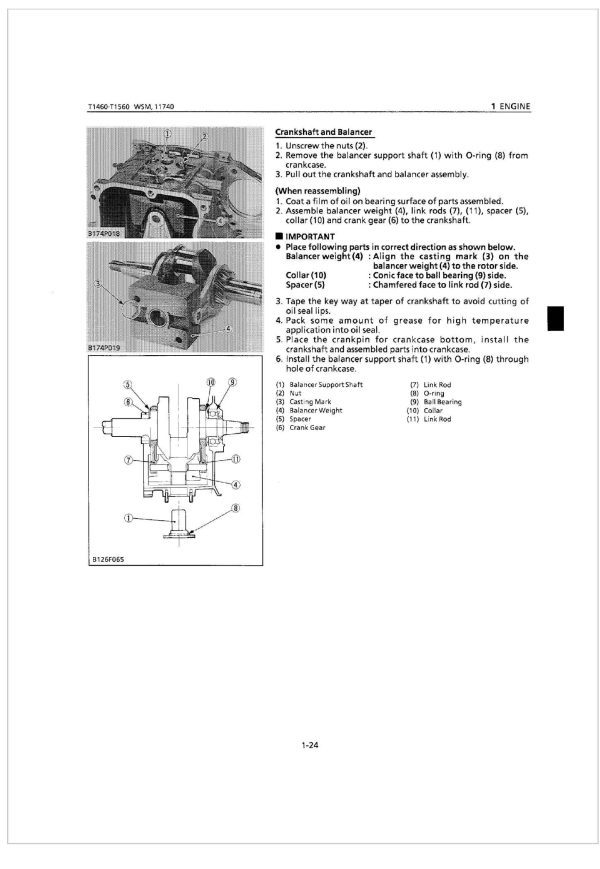 Kubota Lawn Tractor T1460 Workshop Manual 1