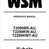 Kubota Lawn Tractor T2090BR AU Workshop Manual