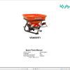 Kubota Pendulum Spreader VS400VITI Spare Parts Manual 2016