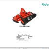 Kubota Power Harrows PH1250 PH1300 Spare Parts Manual 2018