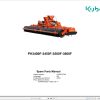 Kubota Power Harrows PH3400F PH3450F PH3500F PH3600F Spare Parts Manual 2018