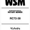 Kubota Rotary Mower RC72 38 Workshop Manual