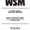 Kubota Rotary Mower RCK48 22BX Workshop Manual