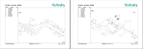Kubota Seeding Combination SC1300C SC1400C Spare Parts Manual 2016 1