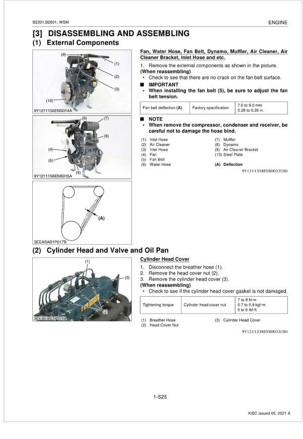 Kubota Tractor B2301 Workshop Manual 1