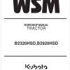 Kubota Tractor B2320HSD Workshop Manual