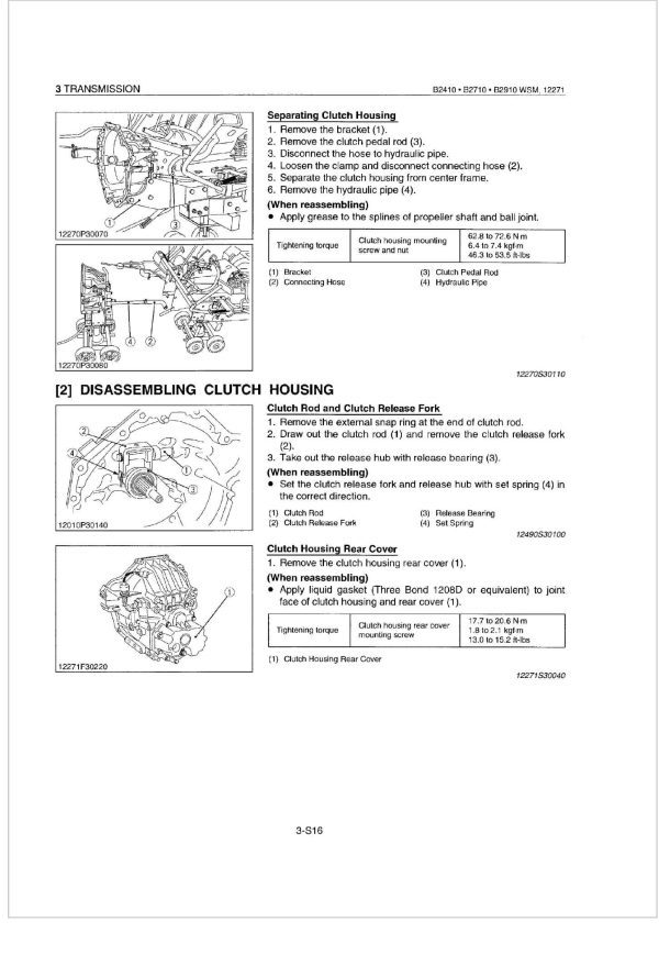 Kubota Tractor B2410 Workshop Manual 1
