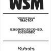 Kubota Tractor B2630HSD Workshop Manual
