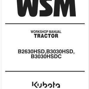 Kubota Tractor B3030HSD Workshop Manual