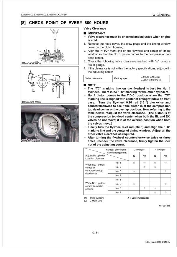 Kubota Tractor B3030HSD Workshop Manual 1