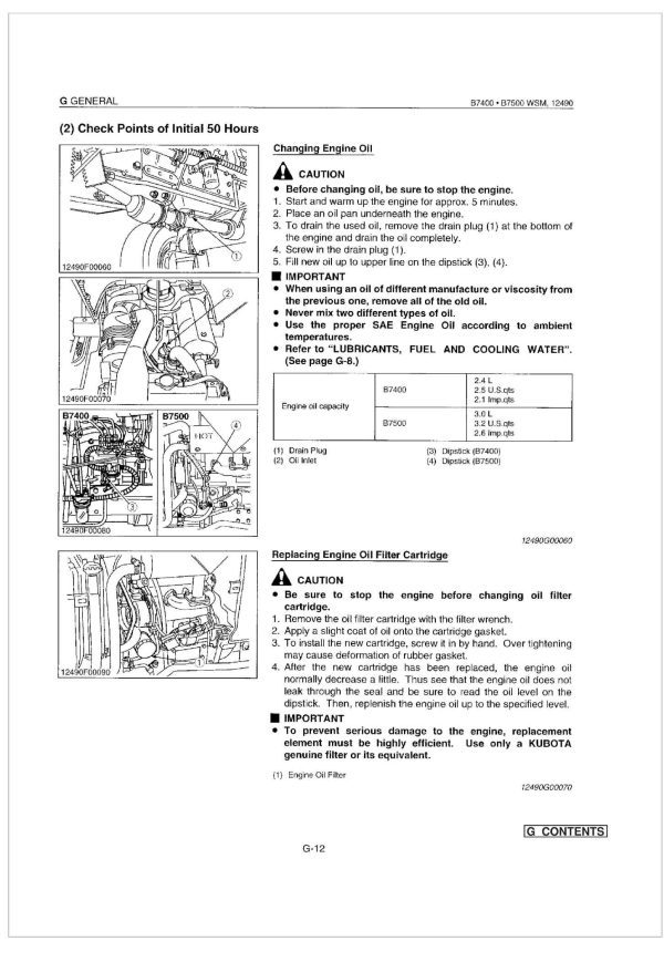 Kubota Tractor B7500 Workshop Manual 1