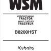 Kubota Tractor B8200HST Workshop Manual