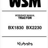 Kubota Tractor BX1830 Workshop Manual