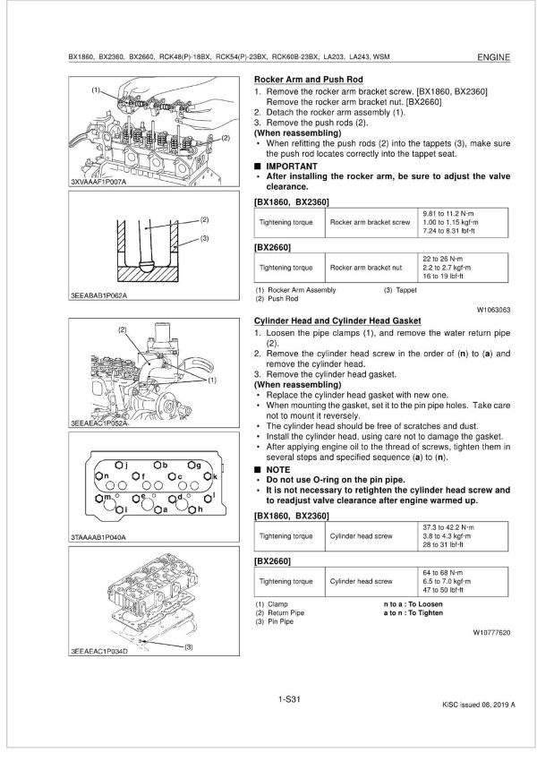 Kubota Tractor BX2260 Workshop Manual 1