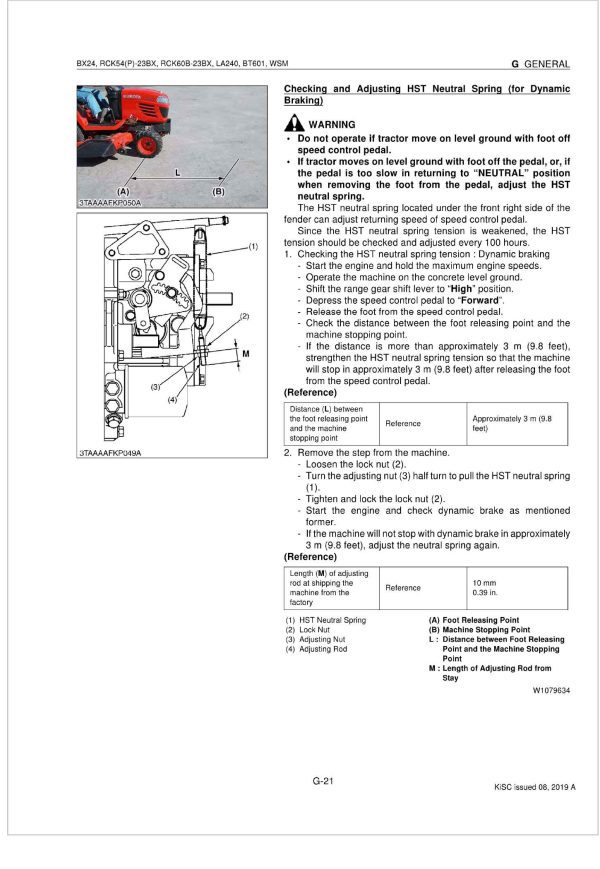 Kubota Tractor BX24 Workshop Manual 1 1