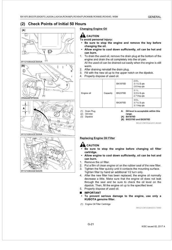Kubota Tractor BX2670 Workshop Manual 1