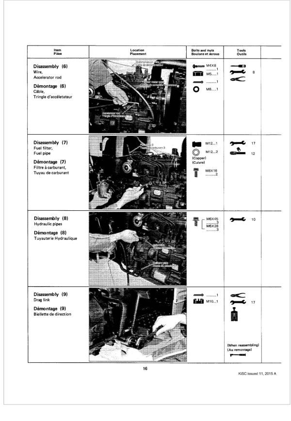 Kubota Tractor L245 Workshop Manual EN FR 1