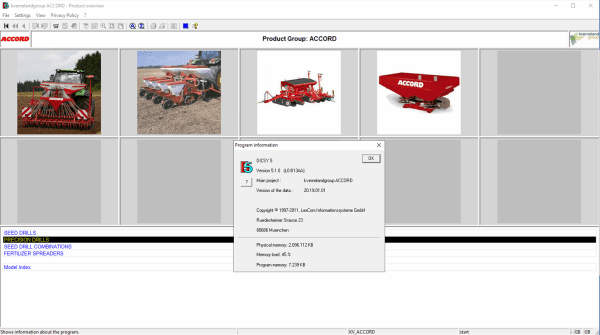 Kverneland ACCORD Agricultural Equipment 2019 Electronic Parts Catalog DVD 1