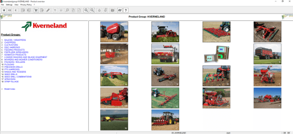Kverneland Agricultural Equipments Electronic Parts Catalog DVDKverneland Agricultural Equipments Electronic Parts Catalog DVD 1