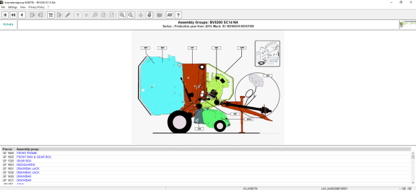 Kverneland KUBOTA Agricultural Equipments Electronic Parts Catalog DVDV 3