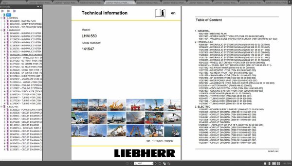 Liebherr LHM 100 320 400 420 550 600 Operator Technical Information Hydraulic and Electrical Schematic 1 1