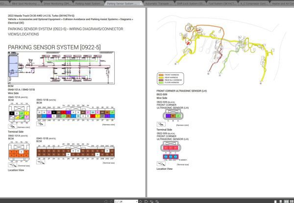 Mazda CX 30 2022 AWD L4 2.5L Turbo Electrical Wiring Diagram 2