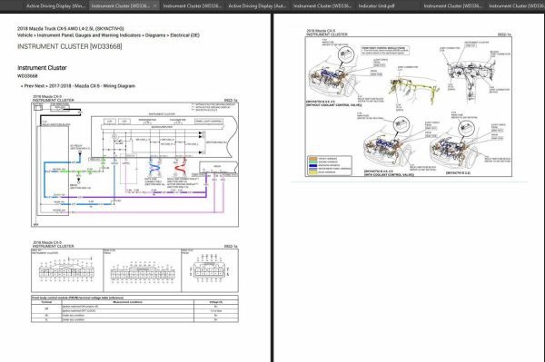 Mazda Truck CX 5 2018 AWD L4 2.5L Electrical Wiring Diagrams 3