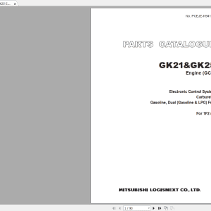 Mitsubishi GK21 GK25 Engine GCT Parts Catalog PCEJE N9417M 1