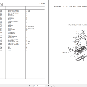Mitsubishi GK21 GK25 Engine GCT Parts Catalog PCEJE N9417M 2