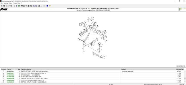 RAU Agriculture Equipements Electronic Parts Catalog DVD 4