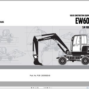 Volvo Excavator EW60C Parts Catalog SN 110001 EN ES PT FR