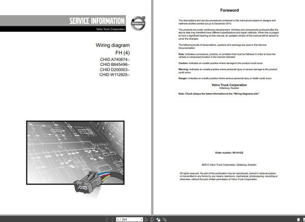 Volvo FH 4 Truck Wiring Diagrams 89141432 2012 1