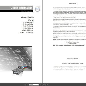 Volvo FM 4 Truck Wiring Diagrams 89257663 2016 1