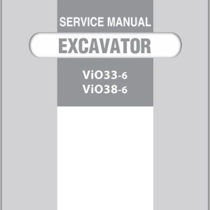 Yanmar Excavator ViO33 6 ViO38 6 Service Manual