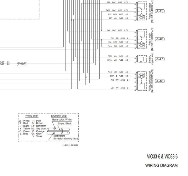 Yanmar Excavator ViO33 6 ViO38 6 Wiring Diagram