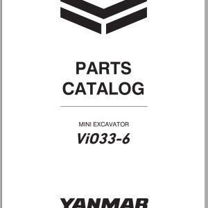 Yanmar Mini Excavator ViO33 6 Parts Catalog 1