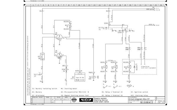Hamm Compactor Tandem Roller Electric Hydraulic Schematic Collection CD 6