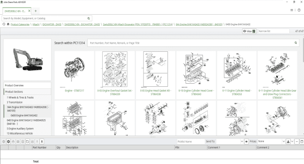 Hitachi Parts ADVISOR 01.2023 Spare Parts Catalog Offline DVD 9