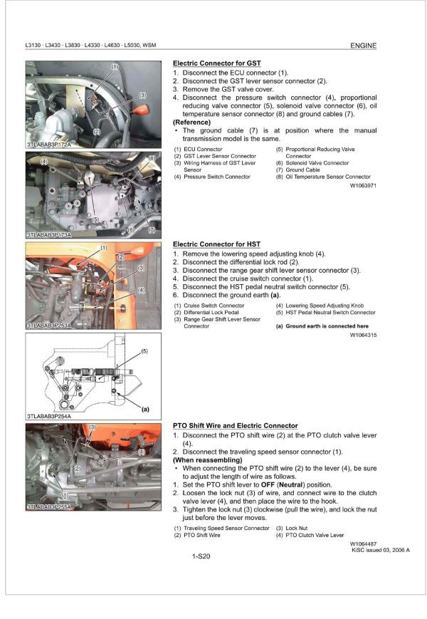 Kubota Tractor L4630 Workshop Manual 1