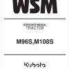 Kubota Tractor M108S Workshop Manual 2022