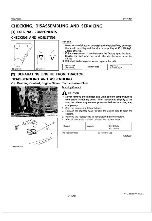 Kubota Tractor M110 Workshop Manual 1