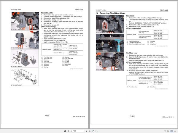 Kubota Tractor M126XDTPC SUPPLEMENT Workshop Manual 1