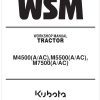 Kubota Tractor M5500 A or AC Workshop Manual