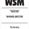 Kubota Tractor M5700 Workshop Manual
