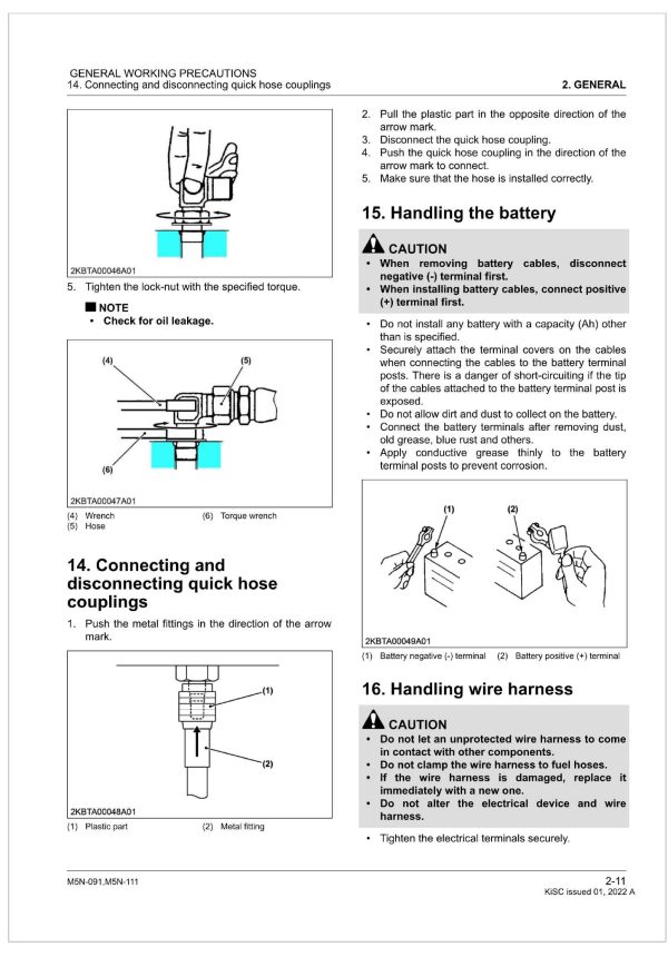 Kubota Tractor M5N 091 Workshop Manual 1