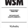Kubota Tractor M7040SUH SUPPLEMENT Workshop Manual