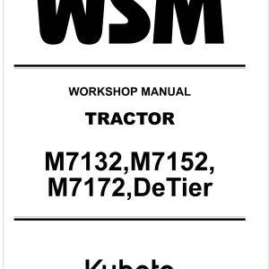 Kubota Tractor M7152 Workshop Manual