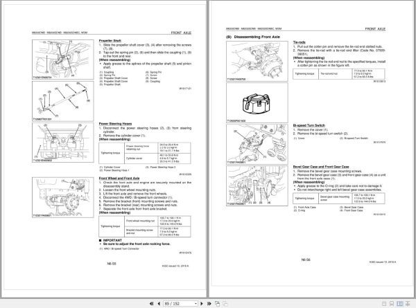 Kubota Tractor M8200DNB SUPPLEMENT Workshop Manual 1