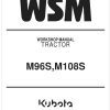 Kubota Tractor M95SD Workshop Manual
