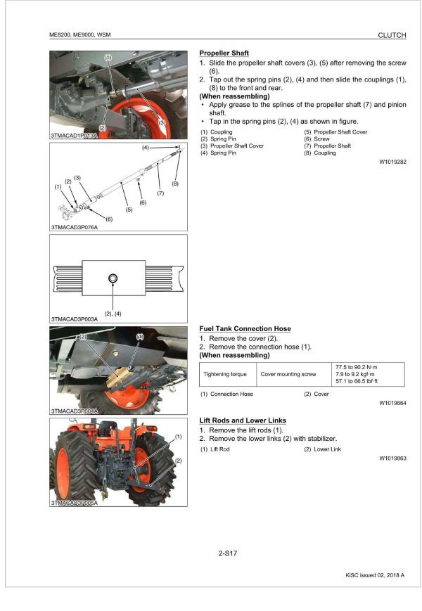 Kubota Tractor ME8200 Workshop Manual 1